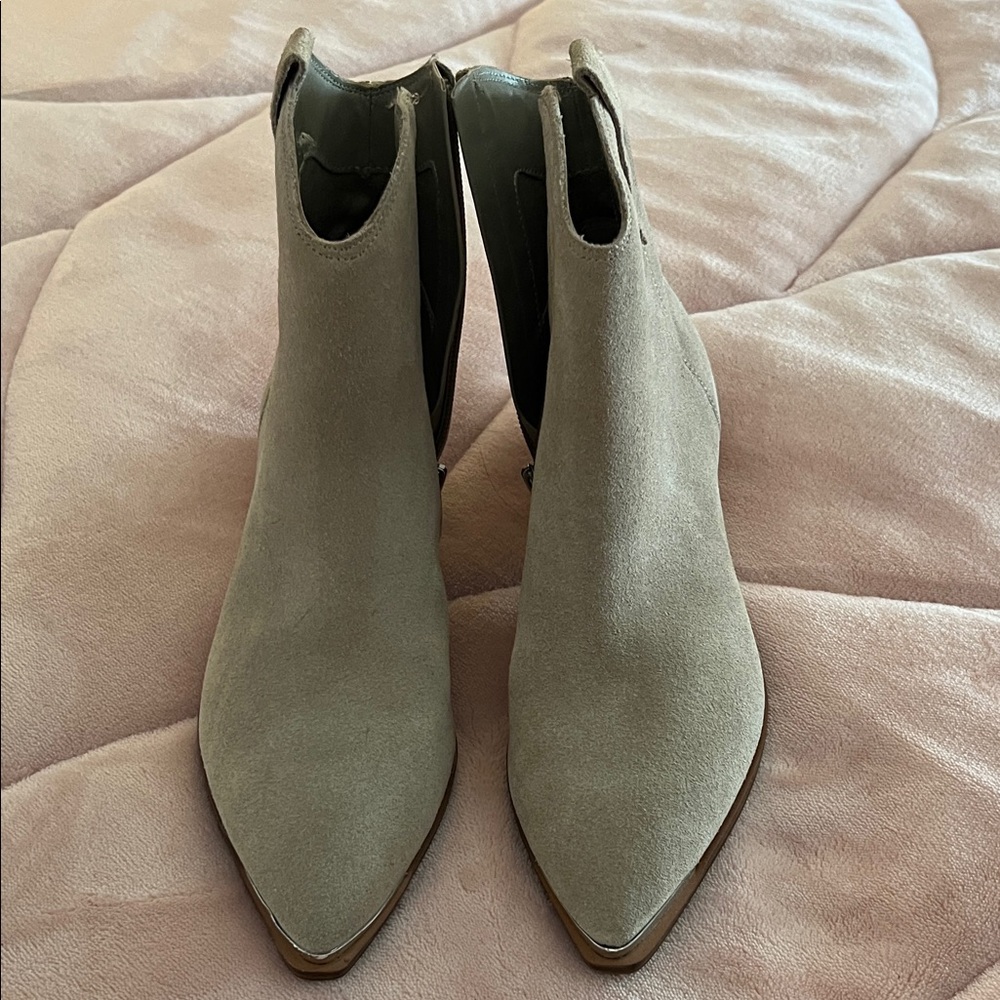 Marc Fisher Tan Suede Ankle Boots